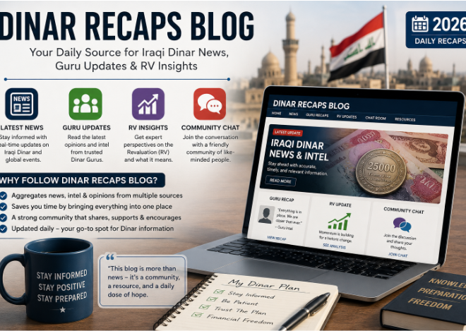 Dinar Recaps Blog: Latest Iraqi Dinar News, Guru Updates & RV Insights