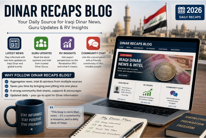 Dinar Recaps Blog: Latest Iraqi Dinar News, Guru Updates & RV Insights